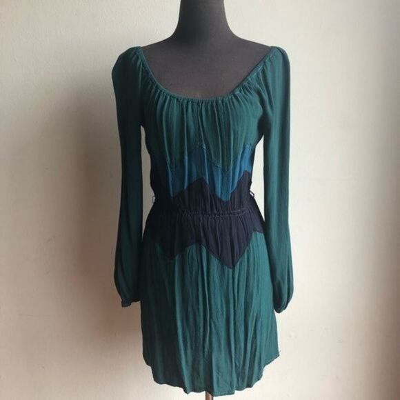 Max Studio sz S‎ green retro flare mini dress - Picture 1 of 6